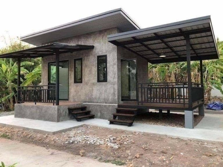 Idea de una pequeña casa loft. Linda y sencilla. Casas