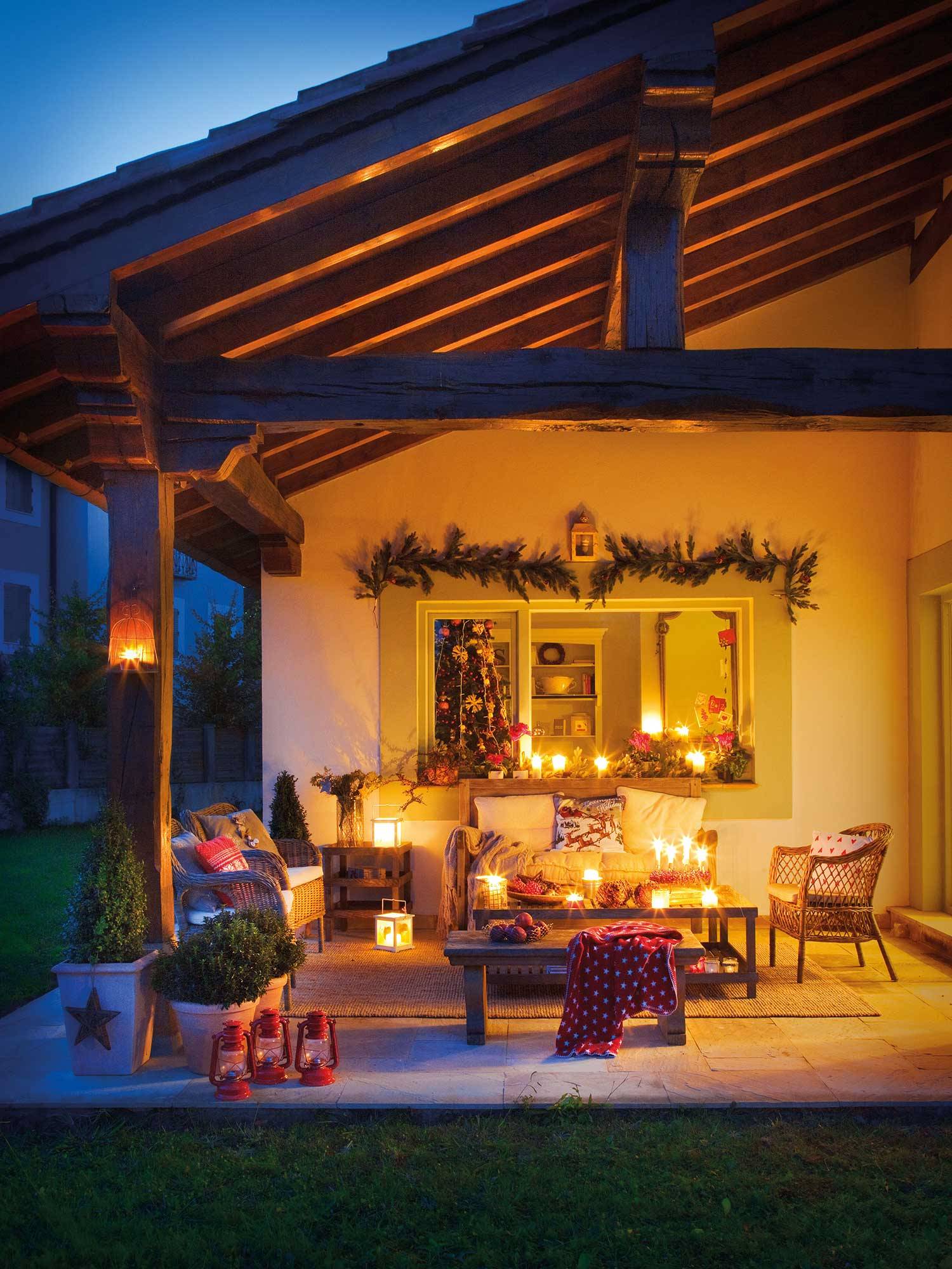 Casas rústicas decoradas de navidad por fuera - Casas Rusticas