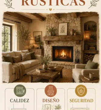 Chimeneas rústicas para casas de campo: piedra, madera, diseño y seguridad