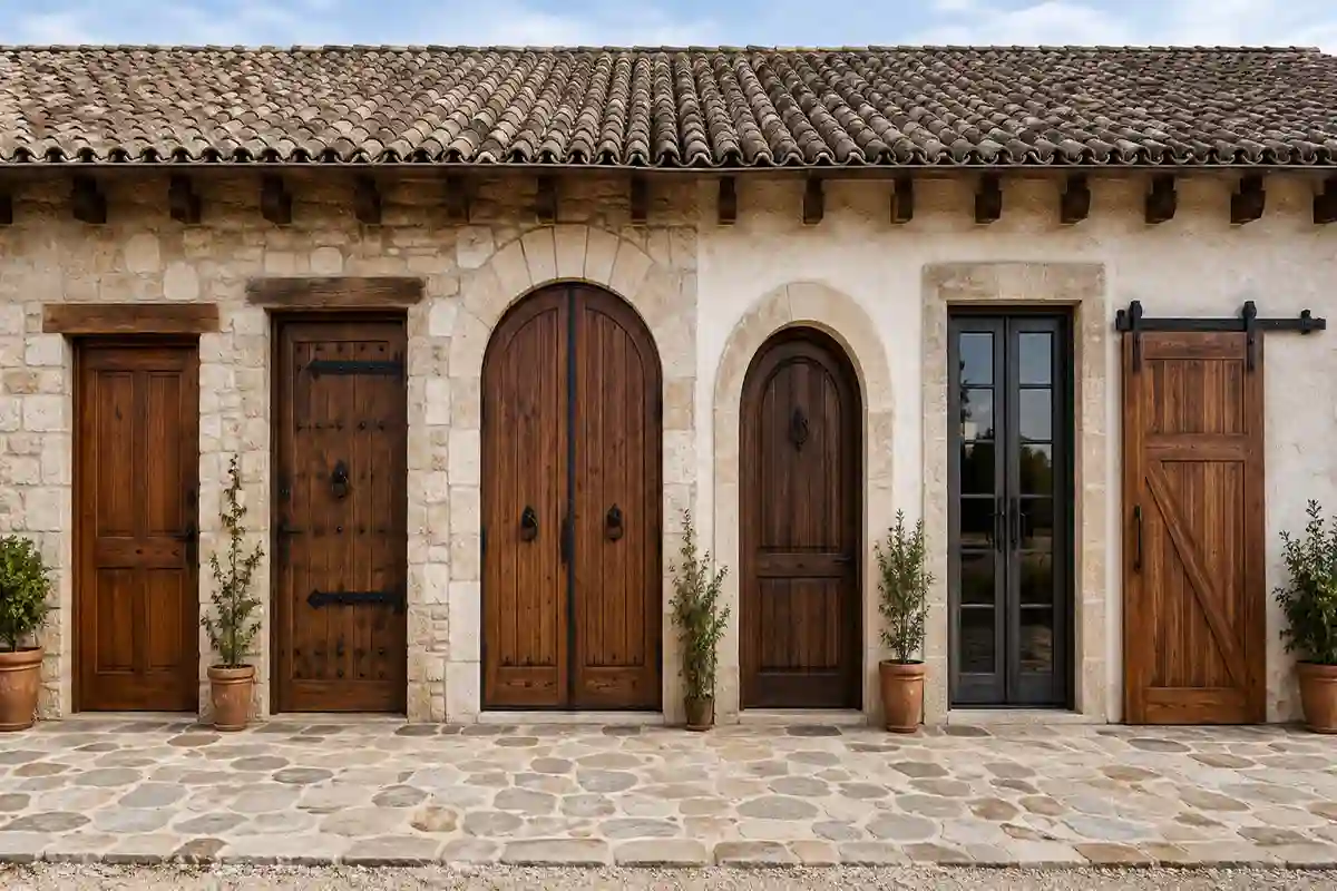 Tipos de puertas rústicas para casas de campo