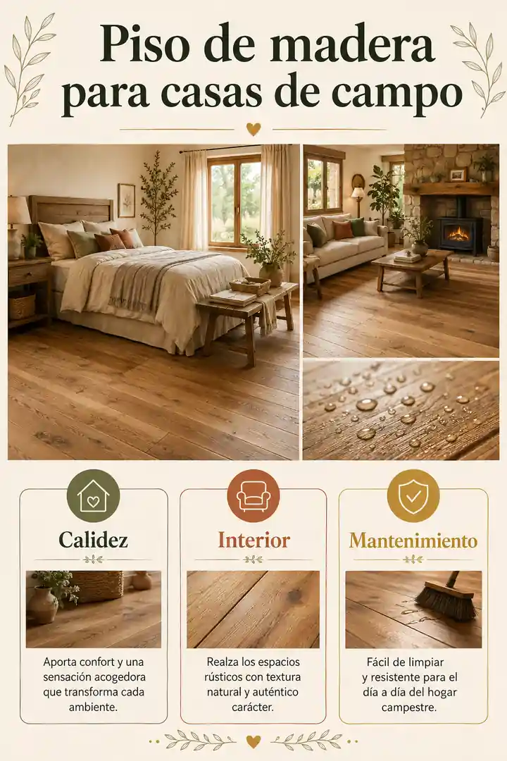 Piso de madera para casas de campo