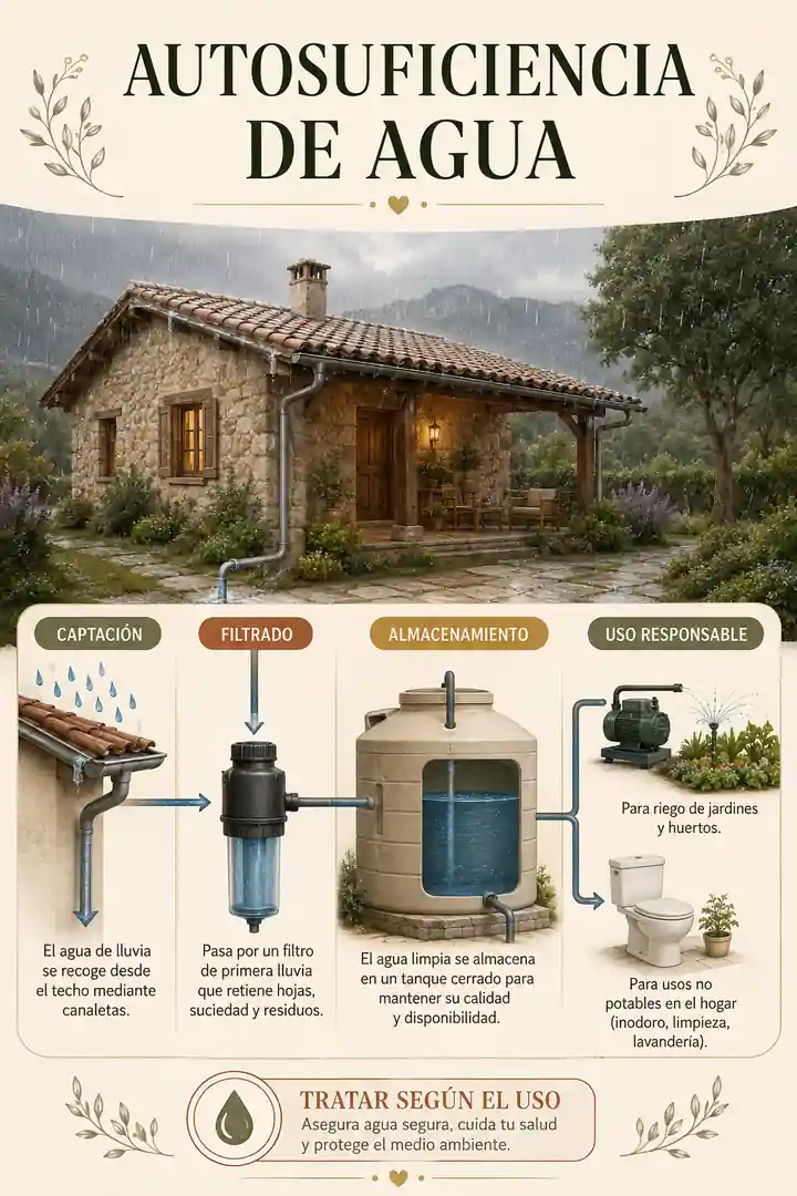 Sistema de captación, filtrado y almacenamiento de agua de lluvia