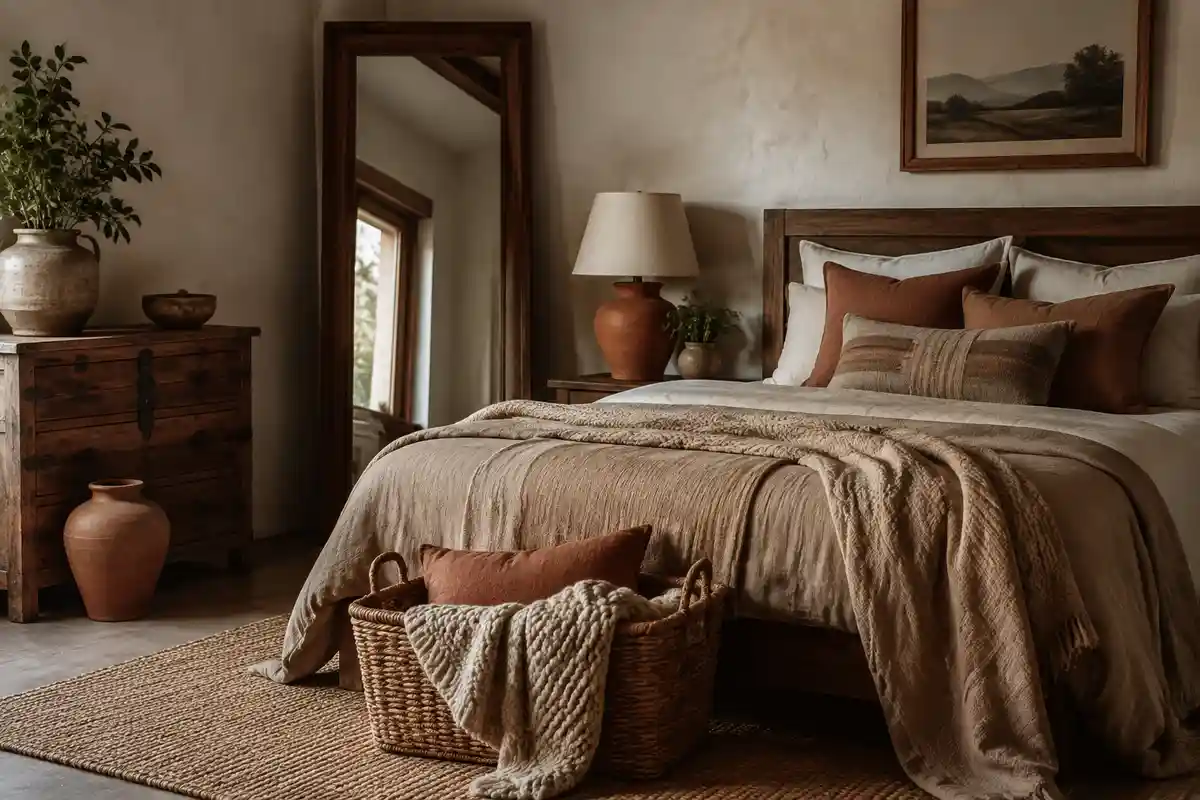 Decoración natural y artesanal para dormitorios rústicos