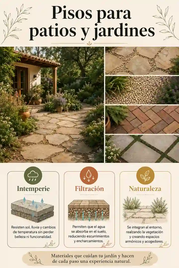 Pisos para patios y jardines