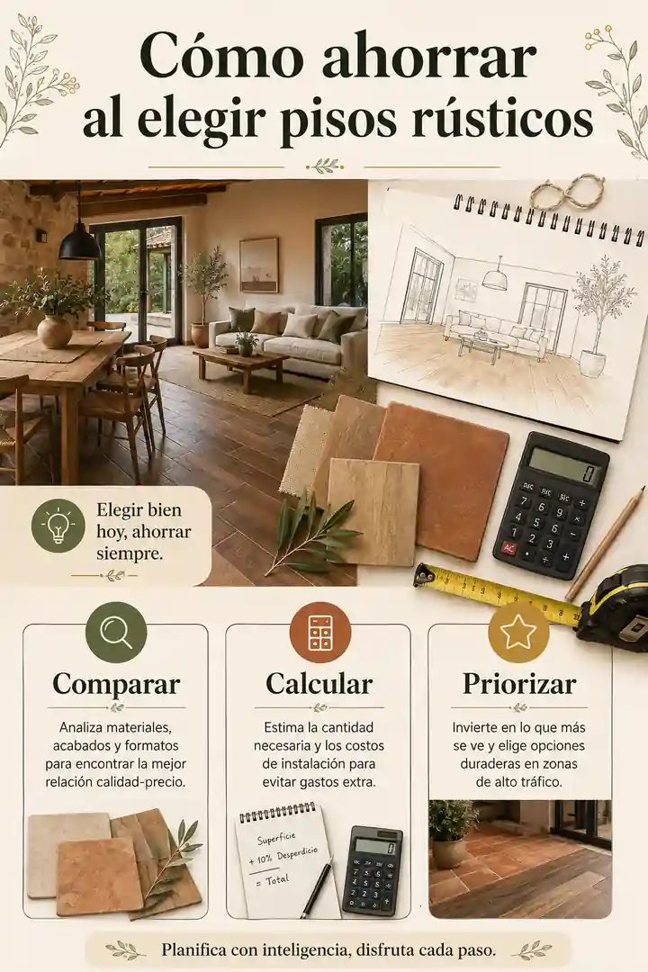 Cómo ahorrar al elegir pisos rústicos
