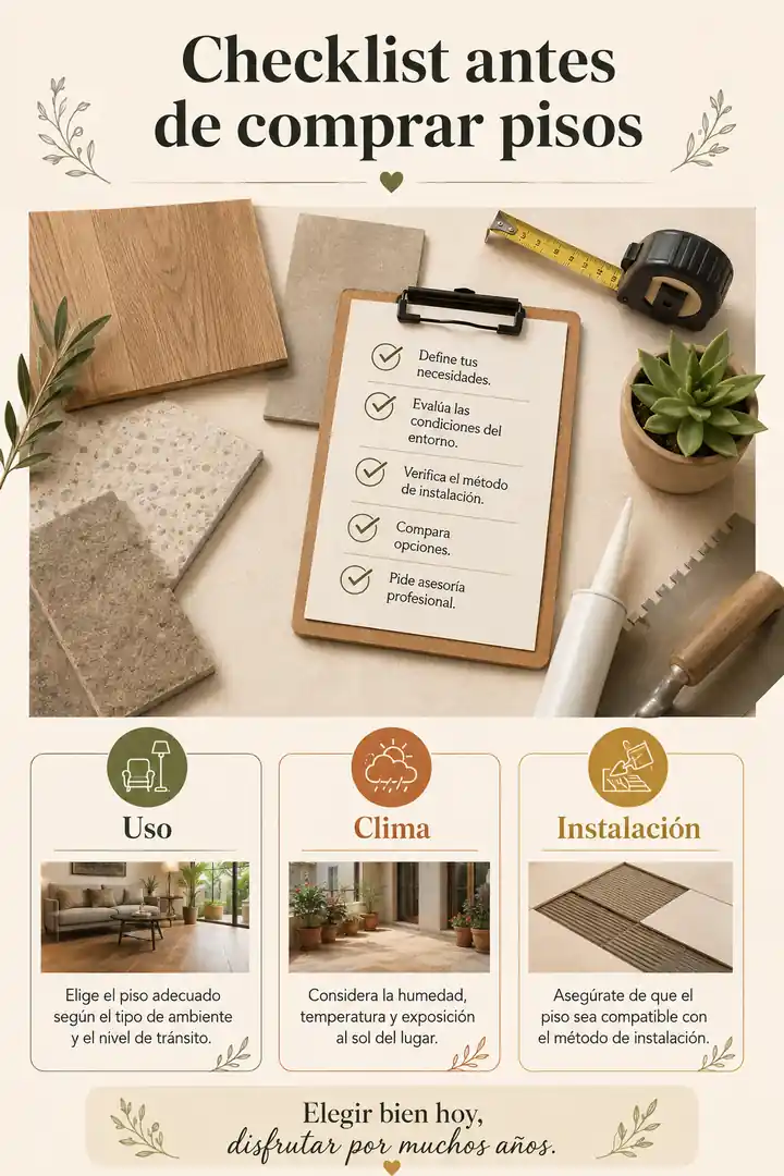 Checklist antes de comprar pisos