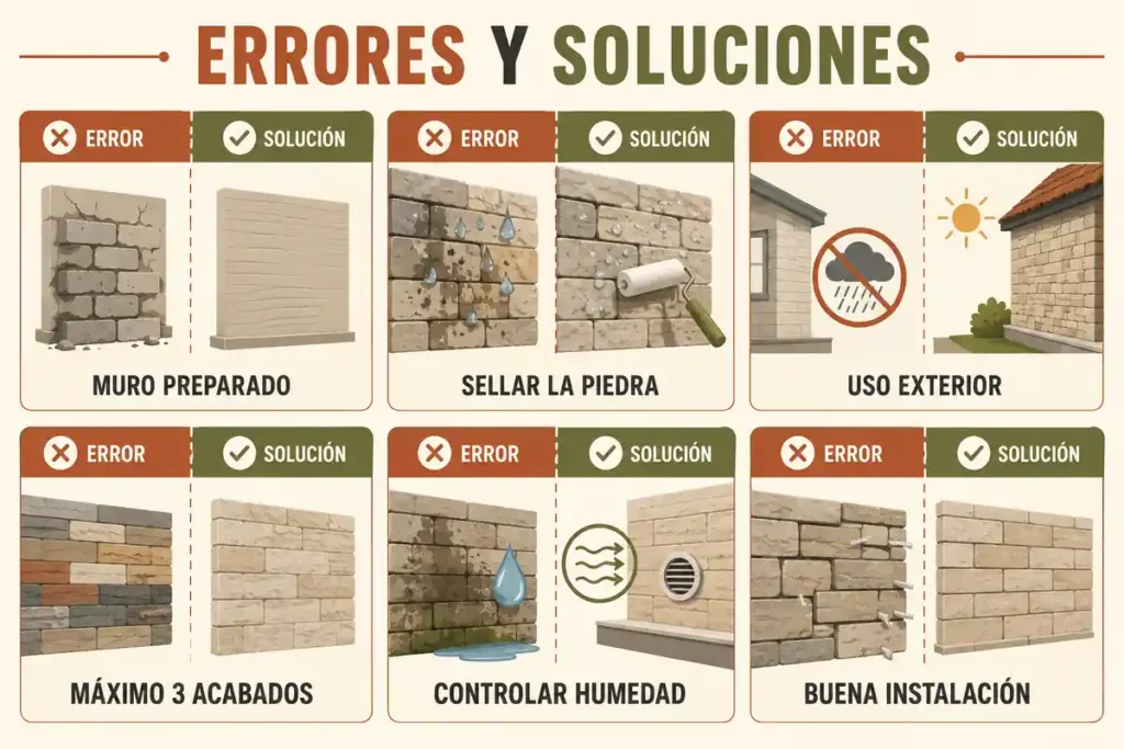 Errores y soluciones al instalar revestimientos rústicos